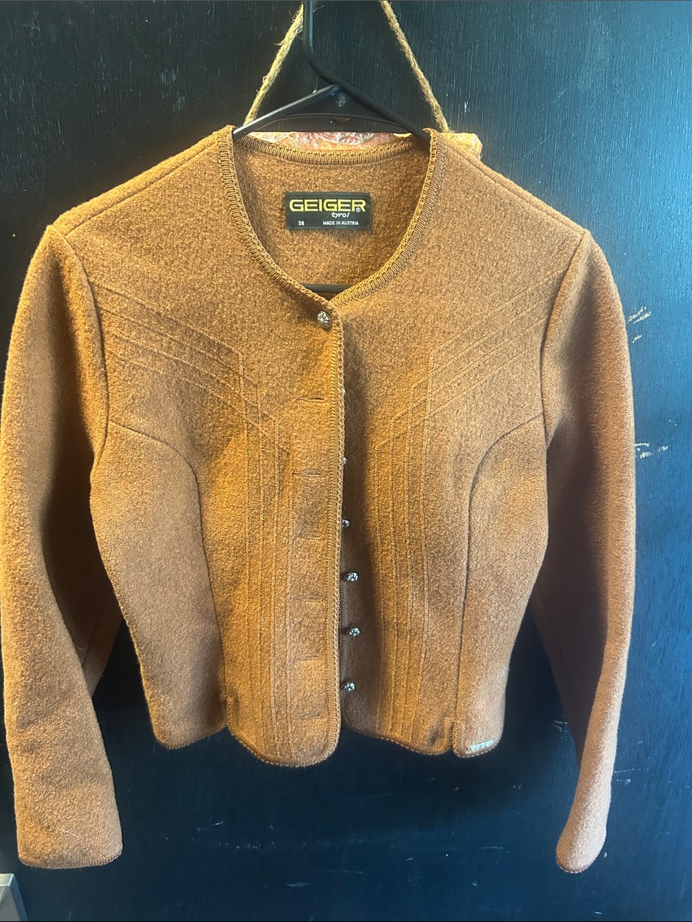 Geiger Brown Tailored Wool-Blend Women's Blazer